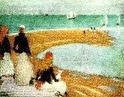 Philip Wilson Steer stranden vid walberswick oil painting artist